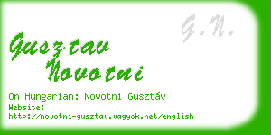 gusztav novotni business card